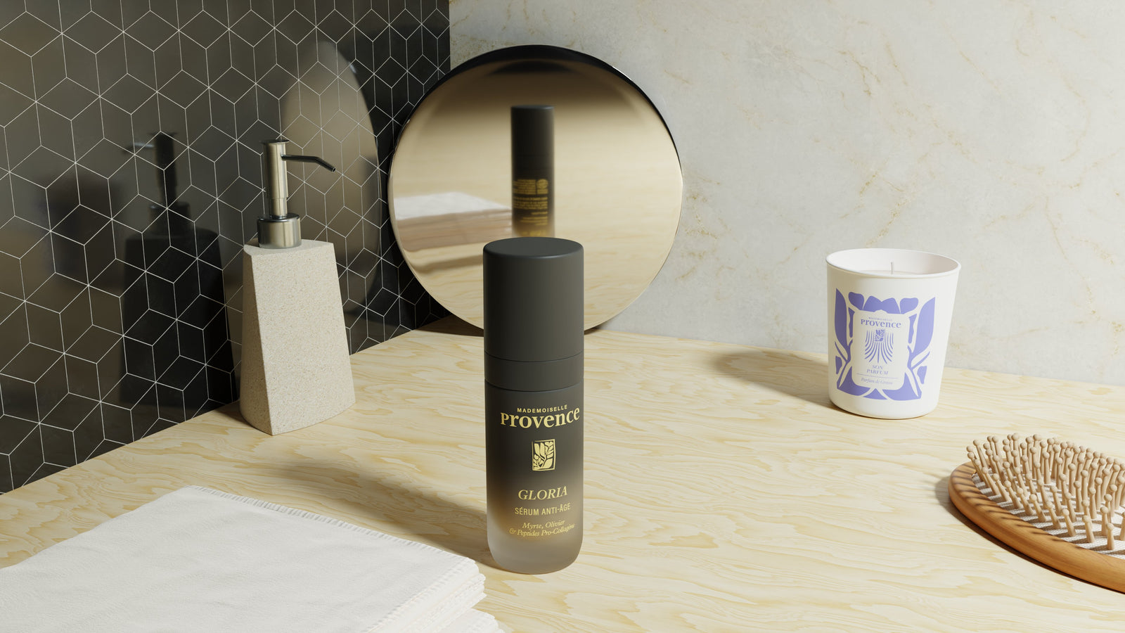 sérum Gloria de Mademoiselle Provence anti age et éclat certifié bio.
