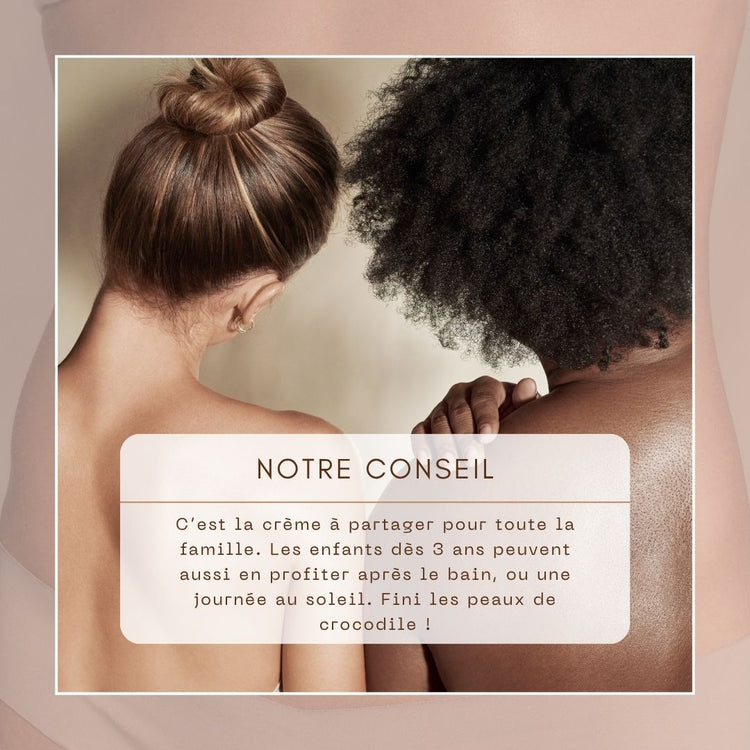 Notre crème pour le corps dédiées aux peaux sensibles convient à toute la famille, et donc aux enfants de plus de 3 ans.