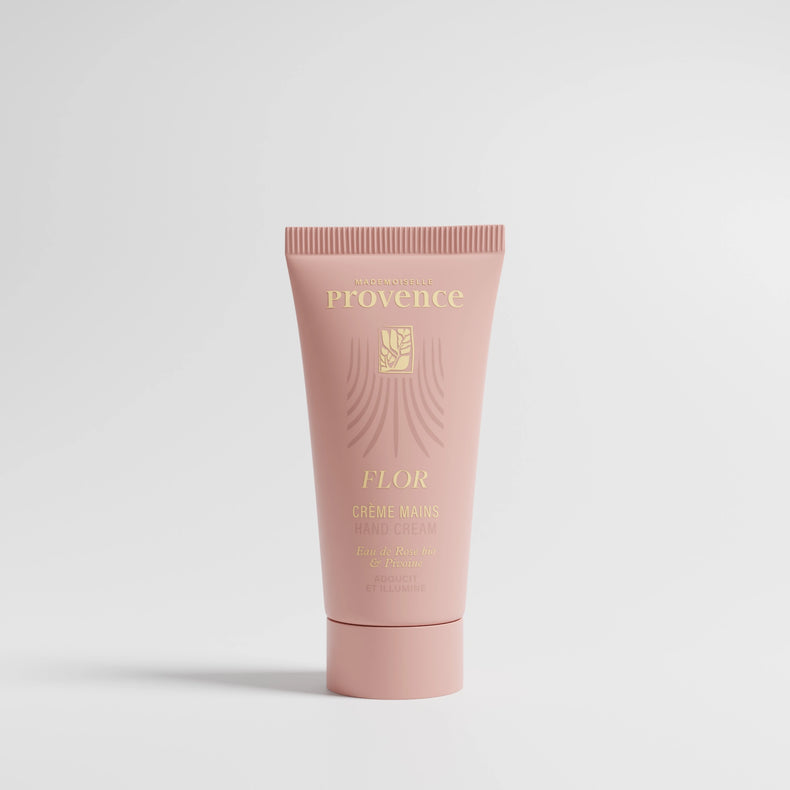 Crème Mains Rose Mademoiselle Provence, à la rose et Pivoine bio. hydrate et répare les mains