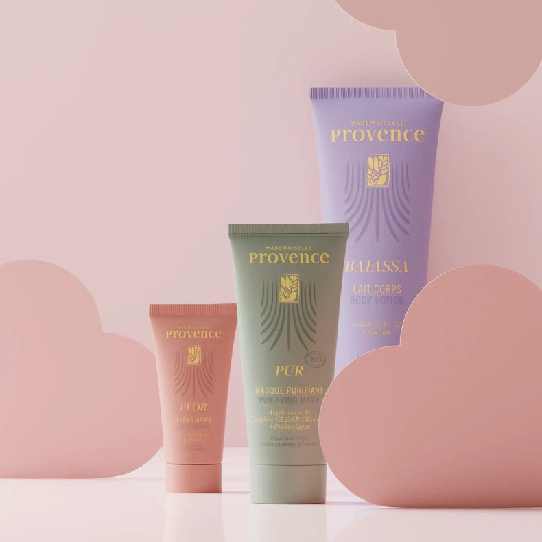 trio de soin Mademoiselle Provence Pour le corps, le visage et les mains